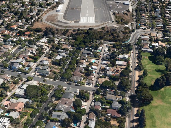 Western end of soon-to-be shortened SMO runway
